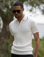 POLO TRICOT FALSO LISO COM FECHO BRANCO ZOLF - Image 2
