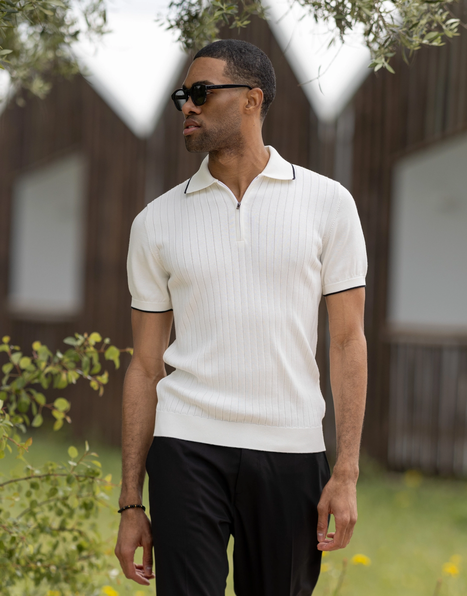 262403009_polo-com-fecho-branco_3 POLO TRICOT FALSO LISO COM FECHO BRANCO ZOLF - Image 1