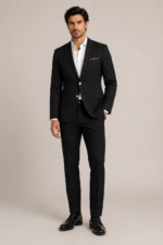 FATO PRETO COM DETALHES CONTRASTANTES PONTO CHIC