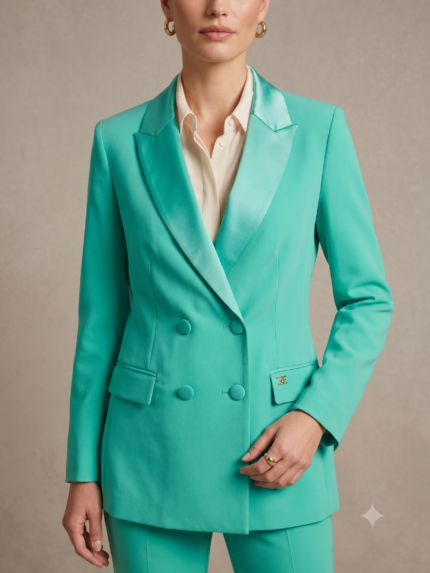 BLAZER VERDE ÁGUA CRUZADO ROBERTA BIAGI