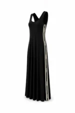 VESTIDO PRETO COM FAIXAS LATERAIS SAHOCO - Image 3