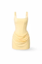 VESTIDO AMARELO COM COSTAS AJUSTÁVEIS SAHOCO - Image 2