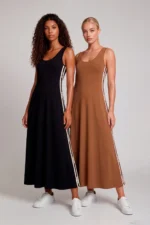 VESTIDO CASTANHO COM FAIXAS LATERAIS SAHOCO - Image 2