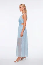 VESTIDO COM DECOTE EM V E RECORTES LATERAIS SAHOCO - Image 2