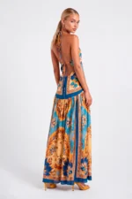 VESTIDO COM DECOTE HALTER ESTAMPADO SAHOCO - Image 4