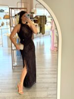 VESTIDO COMPRIDO EM RENDA CASTANHO RINASCIMENTO - Image 2