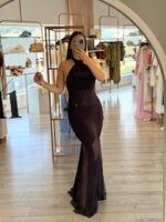 VESTIDO COMPRIDO HALTER CASTANHO RINASCIMENTO - Image 2