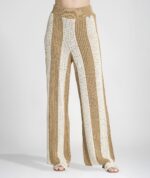 CALÇA EM MALHA ÀS RISCAS BICOLOR RUGA - Image 2