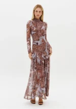 VESTIDO EM TULE ESTAMPADO TIGRE LANÇA PERFUME
