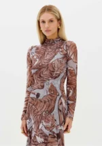 VESTIDO EM TULE ESTAMPADO TIGRE LANÇA PERFUME - Image 2