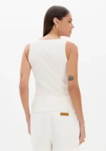 TOP CANELADO BRANCO COM PLACA DOURADA LANÇA PERFUME - Image 4