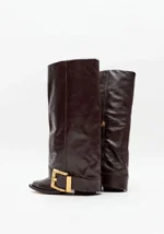 BOTA DE CANO ALTO EM PELE CASTANHO LANÇA PERFUME - Image 3