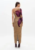 VESTIDO COMPRIDO ESTAMPADO COM DECOTE ASSIMÉTRICO LANÇA PERFUME - Image 3
