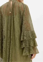 VESTIDO EM RENDA VERDE OLIVA LANÇA PERFUME - Image 6