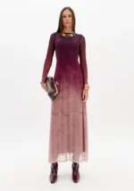 VESTIDO MIDI DEGRADÊ COM DECOTE NAS COSTAS LANÇA PERFUME