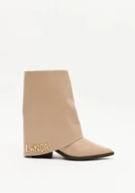 BOTA DE CANO MÉDIO COM EFEITO DOBRADO BEGE LANÇA PERFUME - Image 3