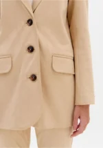 BLAZER EM EFEITO CAMURÇA BEGE AREIA LANÇA PERFUME - Image 2