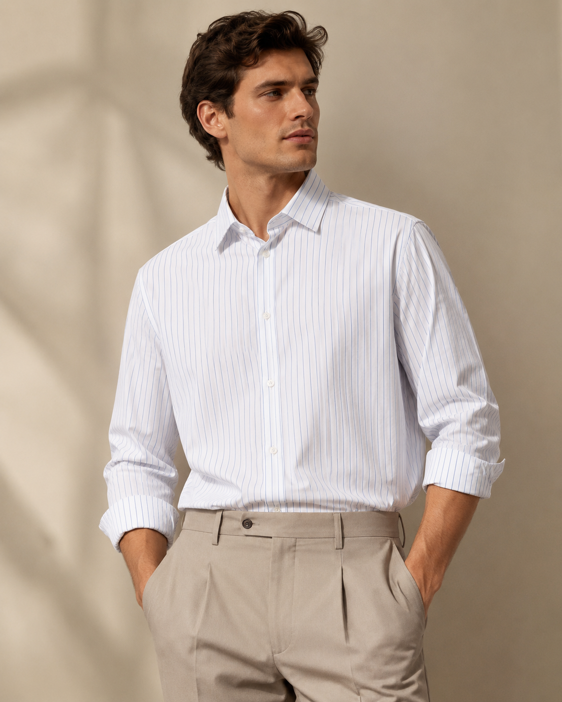 ChatGPT Image 4_08_2026, 12_16_23 CAMISA BRANCA ÀS RISCAS AZUIS JOVITS - Image 1