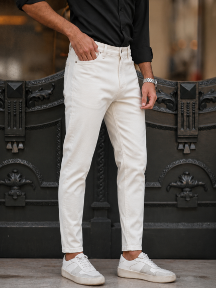 CALÇA DE GANGA BRANCA SLIM FIT DONATO