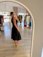VESTIDO MIDI BORDADO PRETO PONTO CHIC - Image 4
